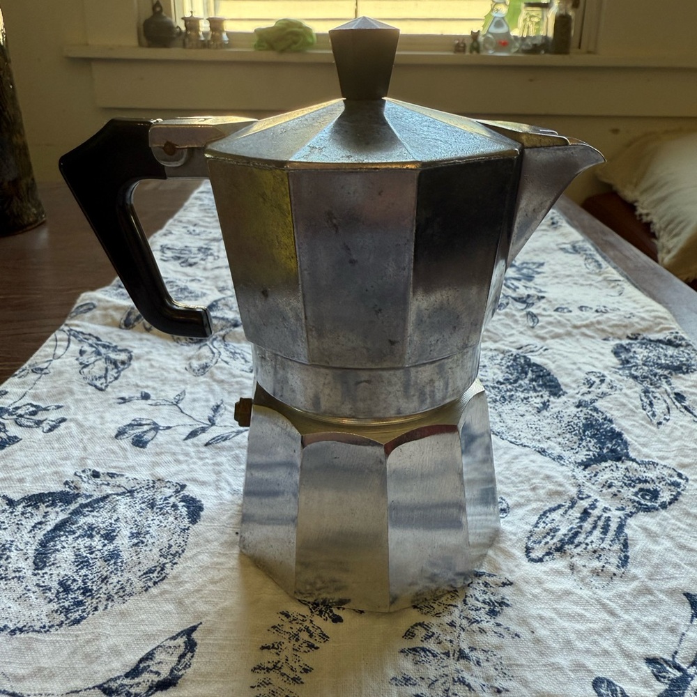 Classic Silver Stovetop Espresso Maker